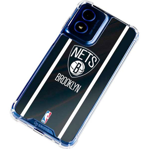 NBA Brooklyn Nets Jersey Moto G 5G (2024) Clear Case